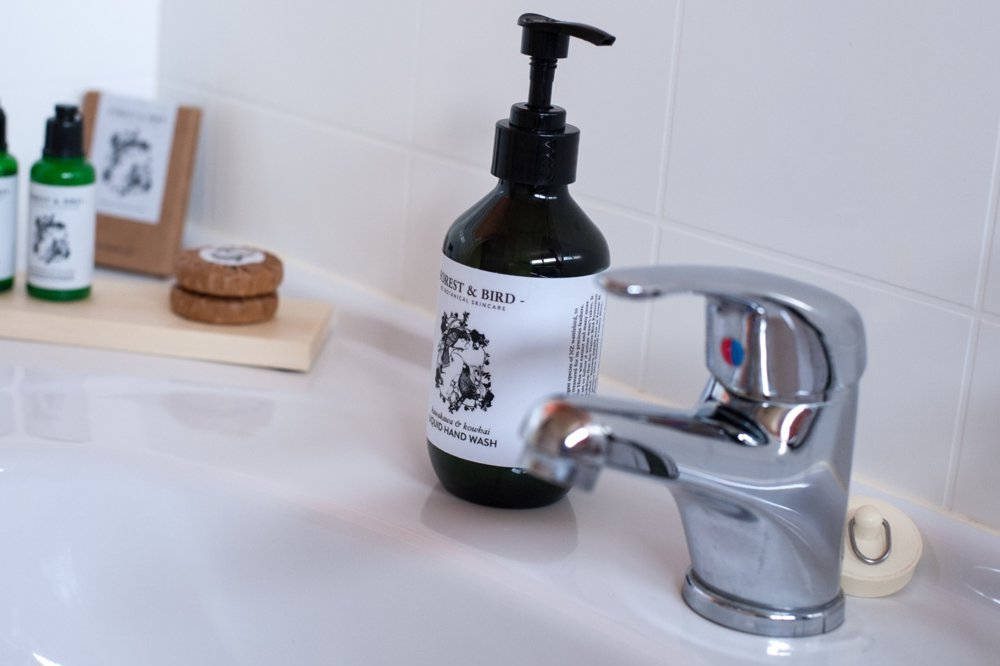 Bathroom sink with faucet
